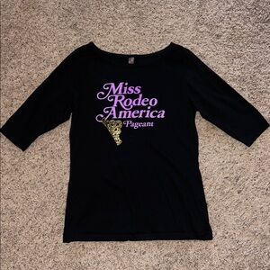 District Black Fitted 3/4 Sleeve Tee